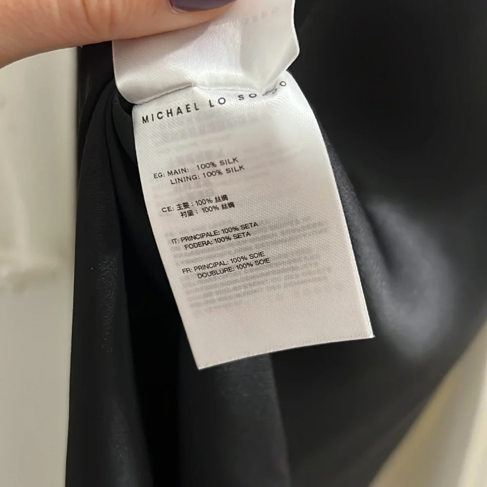 NWT - Michael Lo Sordo Stellers Bias Maxi Black Silk Skirt (Australia 6) - Picture 15 of 15